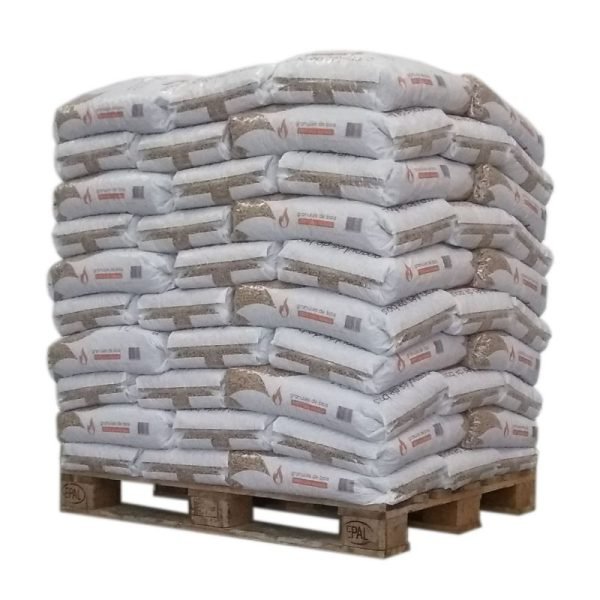 Holzpellets-Sunpower- Holzpalette mit 140 Säcken zu 15 kg