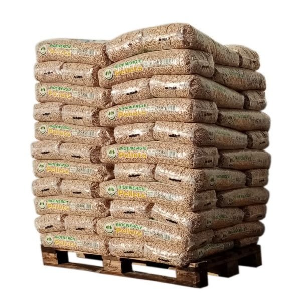 Bioenergie Holzpellets - Holzpalette mit 132 Säcken zu 15 kg